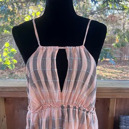 Akemi + Kin Anthropologie Ikat Halter Midi Dress Pink Size XS