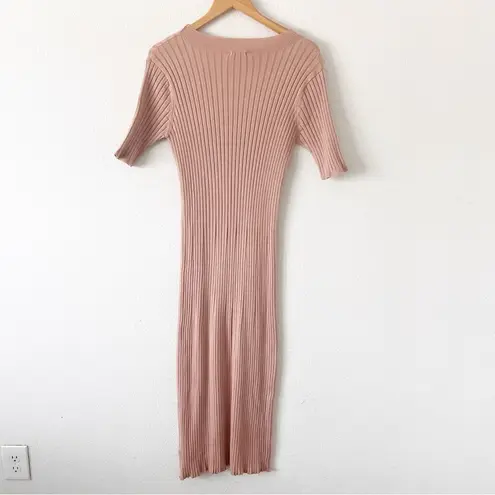 Varley Anthropologie Rib Midi Sweater Dress in Maeve