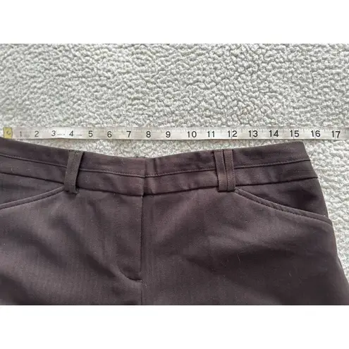 Van Heusen Studio Stretch Extensible Dark Brown Mid-Rise Straight Leg Pants Sz 4