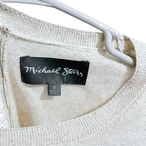 Michael Stars Viscose Linen Distressed Back Detail Lightweight Boxy Sweater S - Image 5