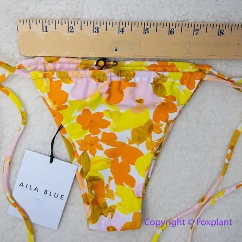 Aila Blue NEW Free People Palm Bikini Bottoms, size M