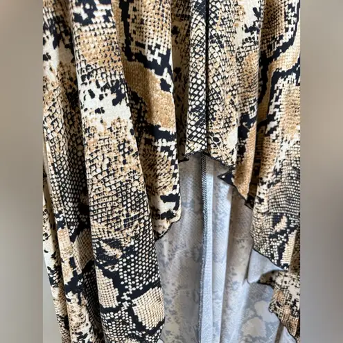 Women’s Boho Snake Print High Low Tunic V