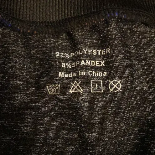 J&Me Leggings Gray w/ Blue Waistband Women One Size Size undefined