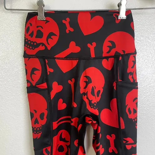 CVG Constantly Varied Gear Leggings Womens XS Red Bleeding Love Crossfit Gym