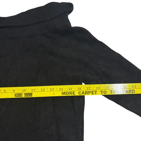 Hillard & Hanson Angora Blend Cowl Neck 3/4 Sleeve Sweater Top Black M