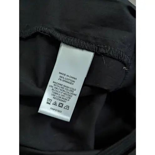 CeCe black tie-waist cotton blend skirt size 6