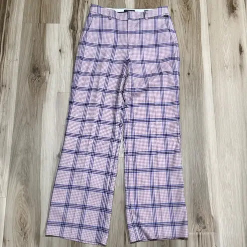Scotch & Soda Edie Tailored Wide Leg Plaid Pants Women’s 28