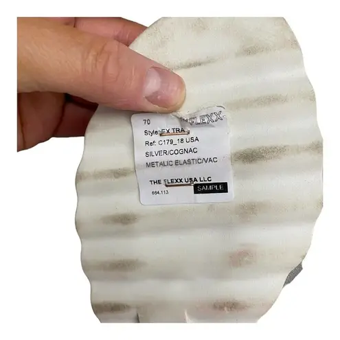 The Flexx Extra Women's Sandals Silver Elastic Ankle Strap Open Toe Slip On