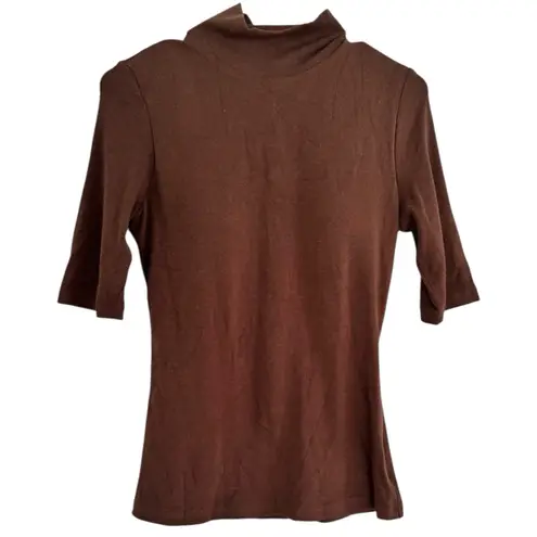 NWT OGL Essential Turtleneck Elbow Length Sleeve Brami Litewarm Size Medium Brown