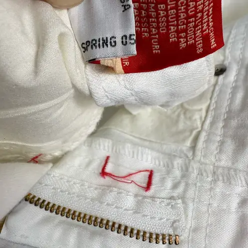 Vintage Echo Unlimited Red Y2K White Low Rise Jeans Size 7