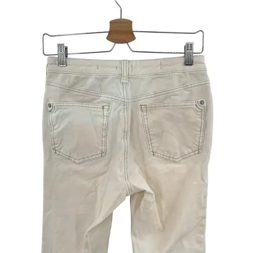 Anthropologie  Pilcro High-Rise Skinny Corduroy Pants Creme Ivory Size 28‎