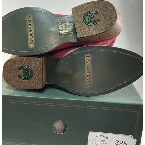 Buck&Brana Casey Ankle Western Boots Women's Leather Almond Toe Pull