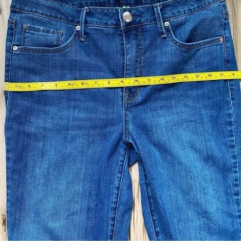 7 For All Mankind  Tower Straight Cropped Blue Jeans