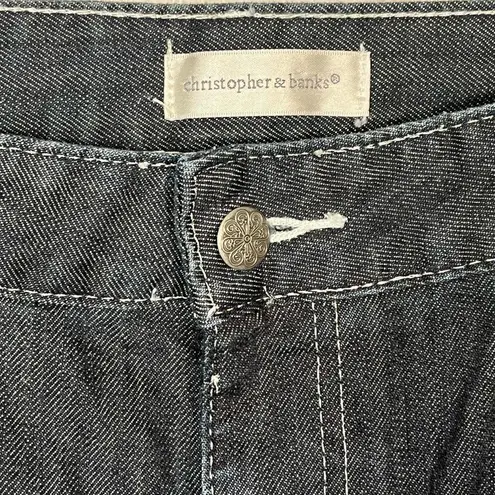 Christopher & Banks Christopher Banks Dark Wash Straight Leg Jeans