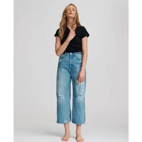 Rag and Bone  RUTH SUPER HIGH-RISE ANKLE WIDE LEG JEANS Helena