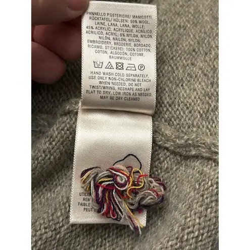 Anthropologie Sleeping on Snow Anthropologie Cardigan Size XS Embroidered Fringe Gray