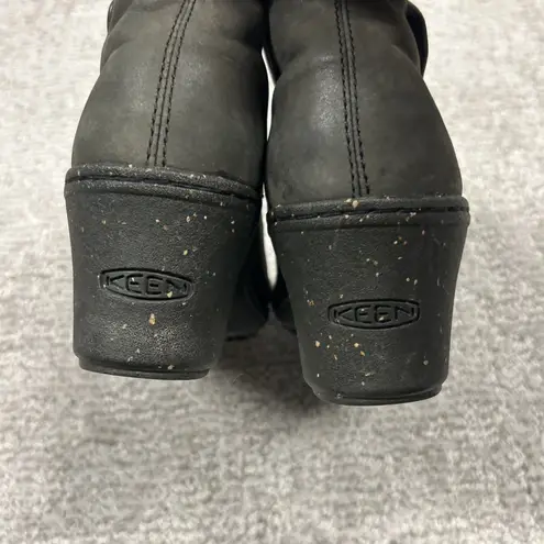 Keen  Akita Ankle Boots Womens 8 Slate Gray Wedge Leather Snap Closure