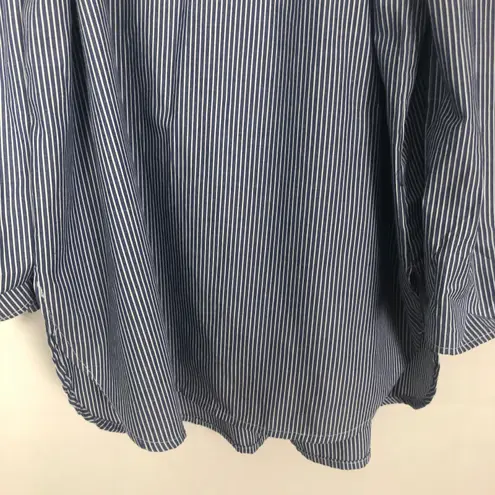 Seven Sisters  Off Shoulder Striped Blue Top Size Small