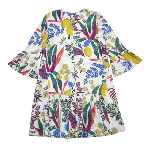 NWT La Double J 24/7 in Botanical Floral Heavy Cotton Mini Shift Dress M $990 Size M