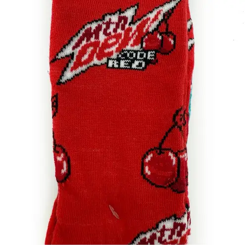 Mountain Dew Baja Blast Code Red Crew Socks Mens Womens Fun Gift Red Green