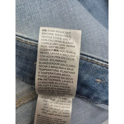 Chico's Chico’s 3 So Slimming Ankle Jeans Gem Patch Embellished 16R Stretch Denim