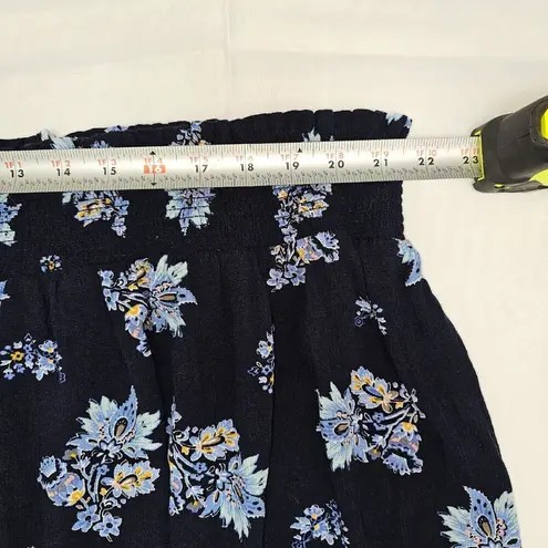 Lane Bryant  Womens Plus Size 28 Blue Floral High Low Skirt Stretchy Waistband