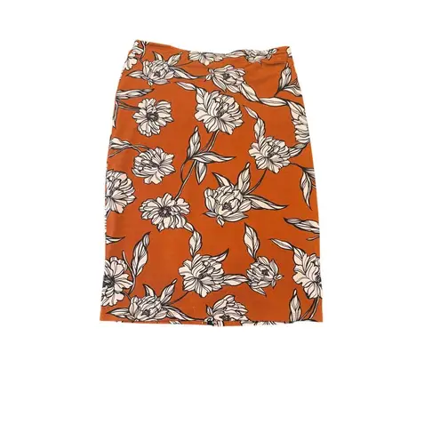 14th & Union NORDSTROM Tie Front Skirt in Rust Sequoia Santa Fe Floral Sz L - Image 2