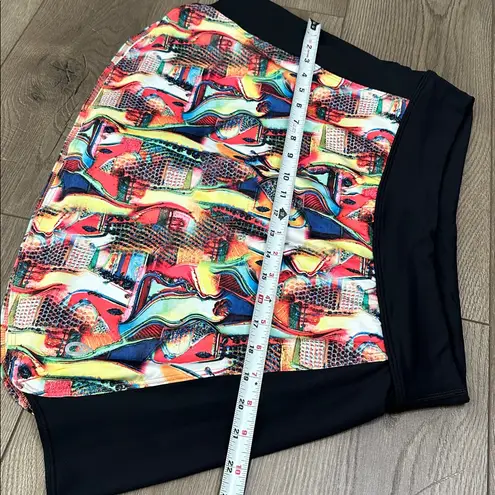 Dona Jo 16" Multicolor High Rise Tennis Golf Skirt Skort Size XL Red