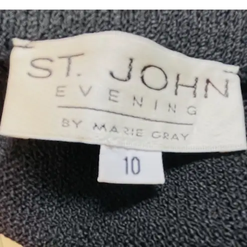 St. John Evening Santana Knit Maxi Skirt Black Full Length Formal 10