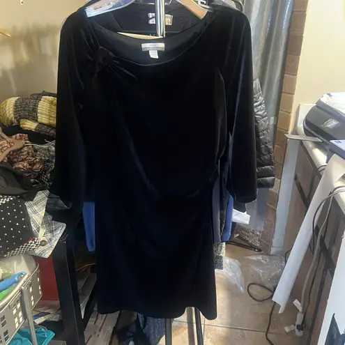 Boston Proper Muse For Velvet Black Ruched Dress Sz 12 Holiday Party Whimsygoth