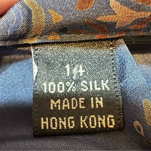 Ellen Tracy Vintage Linda Allard for Blue Paisley Silk Blouse