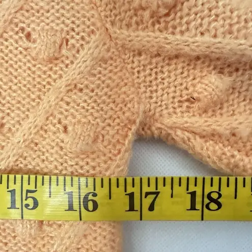 Ces Femme Sweater Dot Wool Mohair Textured Bobble Chevron Lattis Fall Chunky S Orange