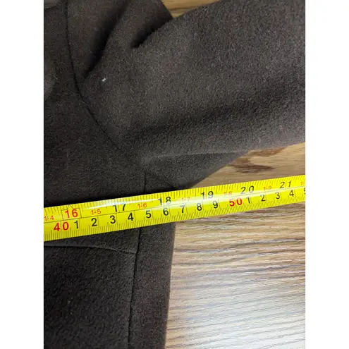 Vintage Alorna Long Wool Coat Black Full Length Button Front Embroidered Collar Size 12