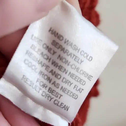 Hippie Rose  Long Sleeve Open Front Knitted Cardigan Relaxed Maroon Size Small