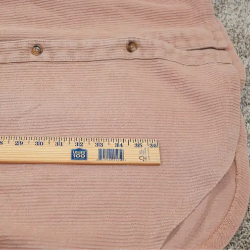 Pilcro Corduroy Shacket Duster Oversized Button Up Long Sleeve Mauve Size L - Image 13