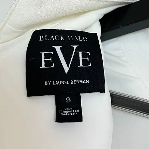 Black Halo Ara Tie Neck Puff Sleeve Jumpsuit in Pearl Size US 8