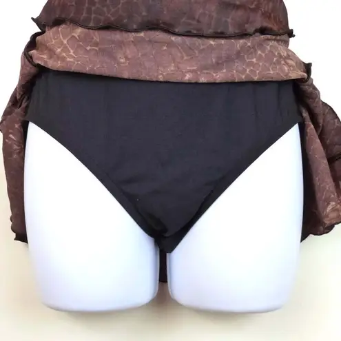 One Piece Cole of California VTG 90s Snake Brown Skirted Swim Suit Women 8 NWT