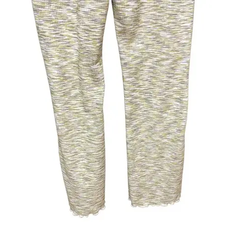 Lisa Says Gah Josie Ribbed Space Dye Flare Pants Honeydew Green Size Small