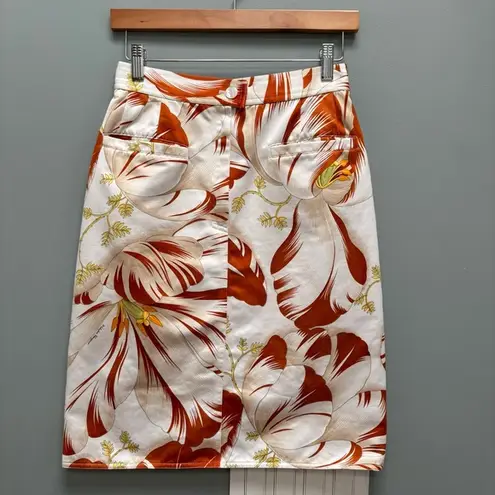 Salvatore Ferragamo Vintage Floral Pencil Skirt