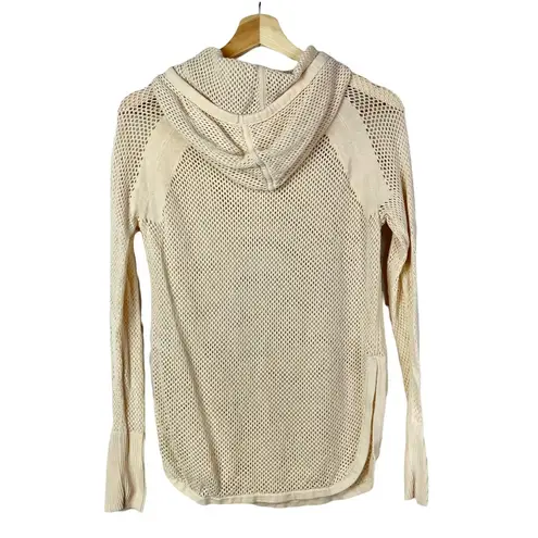 CAbi  Beige Mesh Pullover Hoodie Coverup S #5587