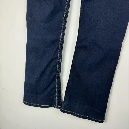 BKE Dakota Womens Dark Wash Bootcut Jeans Sz 25 Thick Stitching Stretch Denim