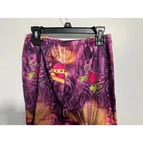 VTG Y2K Girlfriends LA Skirt XS Purple Heart Tattoo Skater Rock Love Whimsygoth