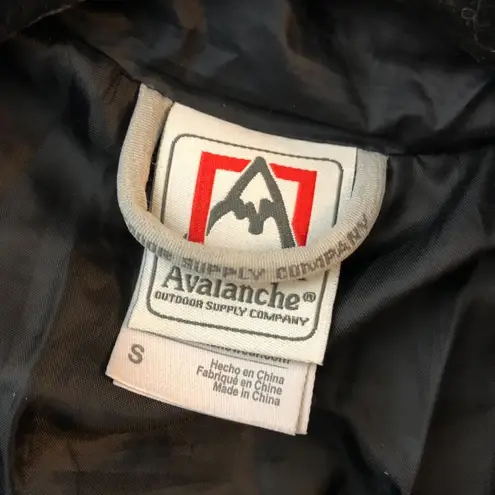 Avalanche Womens Puffer Jacket Full Zip Camouflage Black Gray S