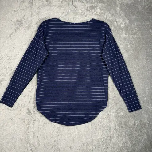 Lululemon  Shirt Womens 10 Blue White Stripe Love Long Sleeve Casual Athleisure