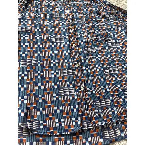 Isabel Marant Etolie Nahla Printed Blouse Multicolor Size 34 (US Size 10) Blue