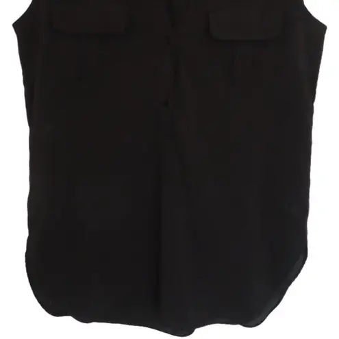 Ellison  V-Neck Tank Top Sleeveless Shirt Pullover Business Casual Blouse Black S