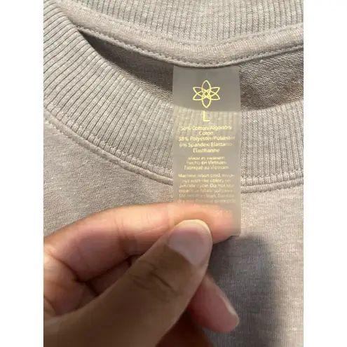 Harmony Balance Cropped shirt sleeve sweatshirt top size Large Pink