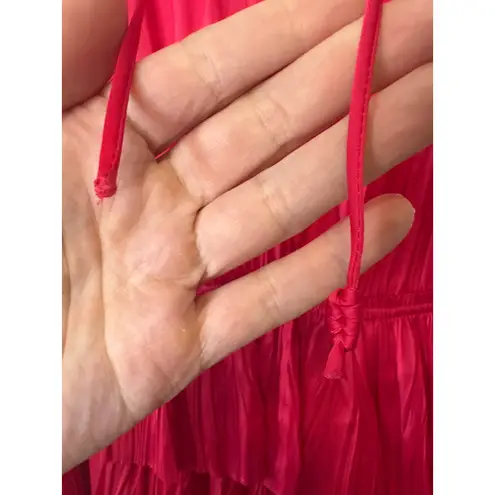 Ulla Johnson Pink Vesna Ruffle Tiered Mini Dress Size 6