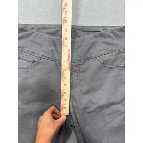 Jag jeans JAG Jeans Gray Size 8P High Rise Straight Crop Pull On Gray Denim Womens Petite