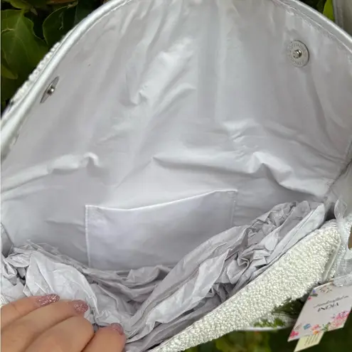 NWT Viral Vegetable Veggie Tropical Beaded Shoulder Bag Made in India White